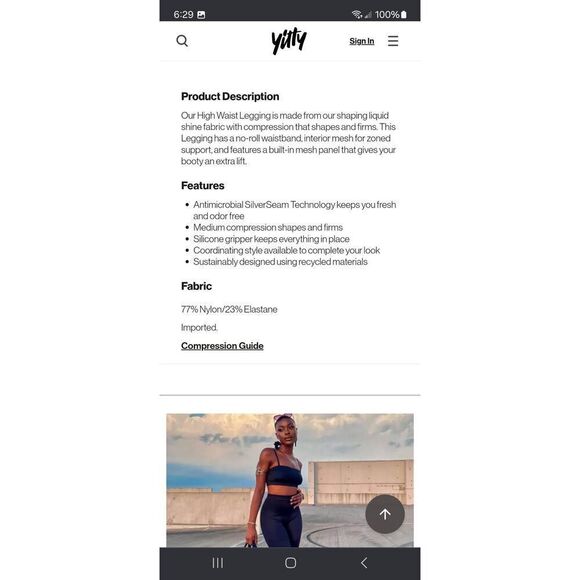 New XL Fabletics Yitty Black Headliner Shaping High Waist Leggings Shapewear - Picture 8 of 10